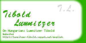 tibold lumnitzer business card